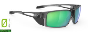 SP924157 משקפי שמש דגם NYAD של רודי פרוג'קט צבע אפור שקוף עם עדשות מראה בגוון ירוק